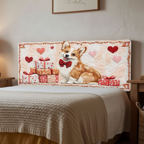 Corgi Love CW2012003CL Quilted Headboard Slipcover