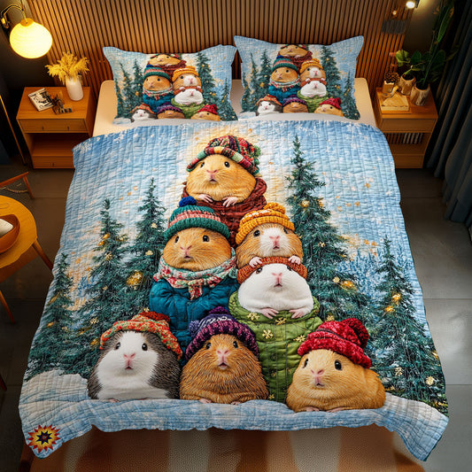 Guinea Pigs In Winter WY2512044CL Duvet Cover Set