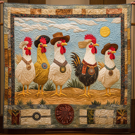 Wild West Roosters WY1308037CL Quilt