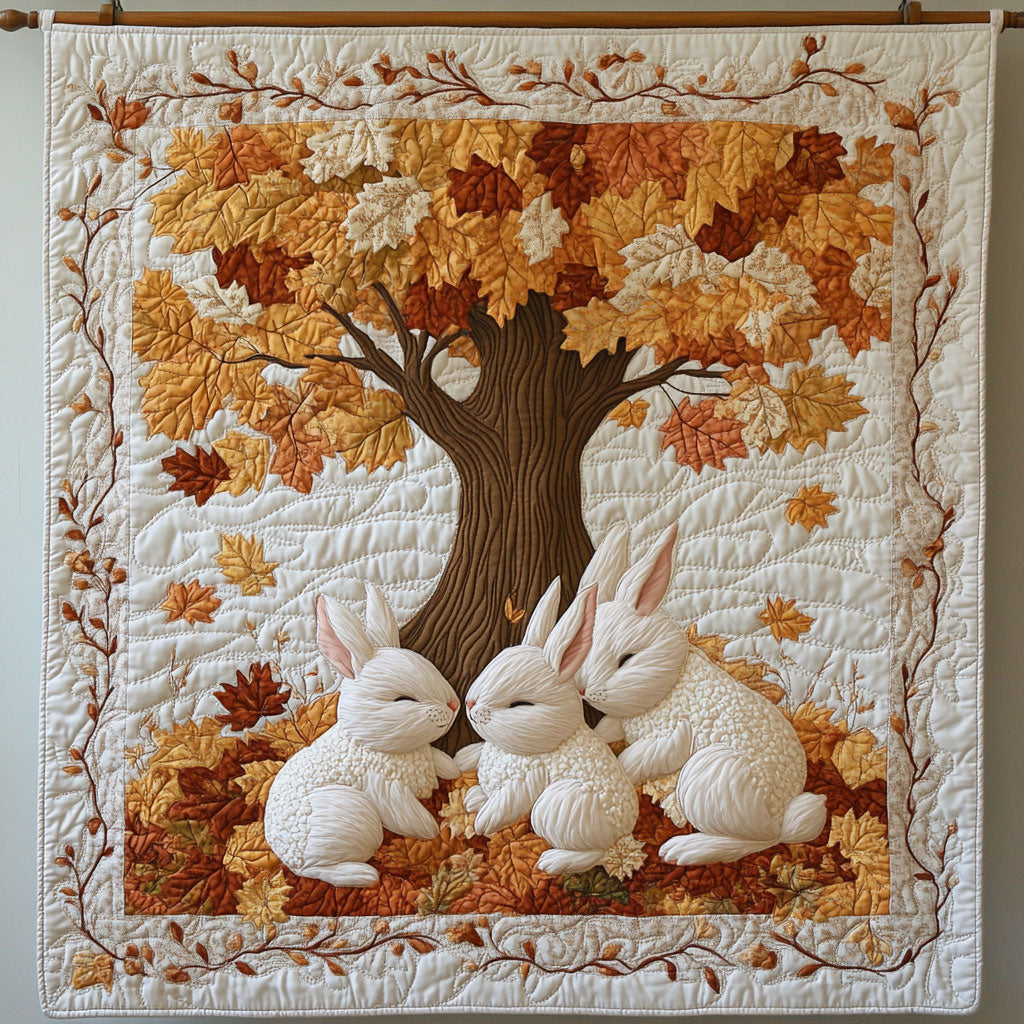 Autumn Bunny Burrow WY2308034CL Quilt