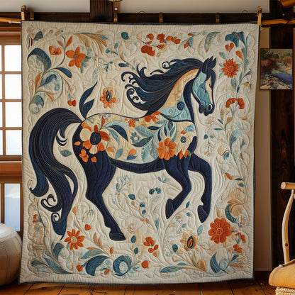 Floral Horse WY2802144CL Quilt