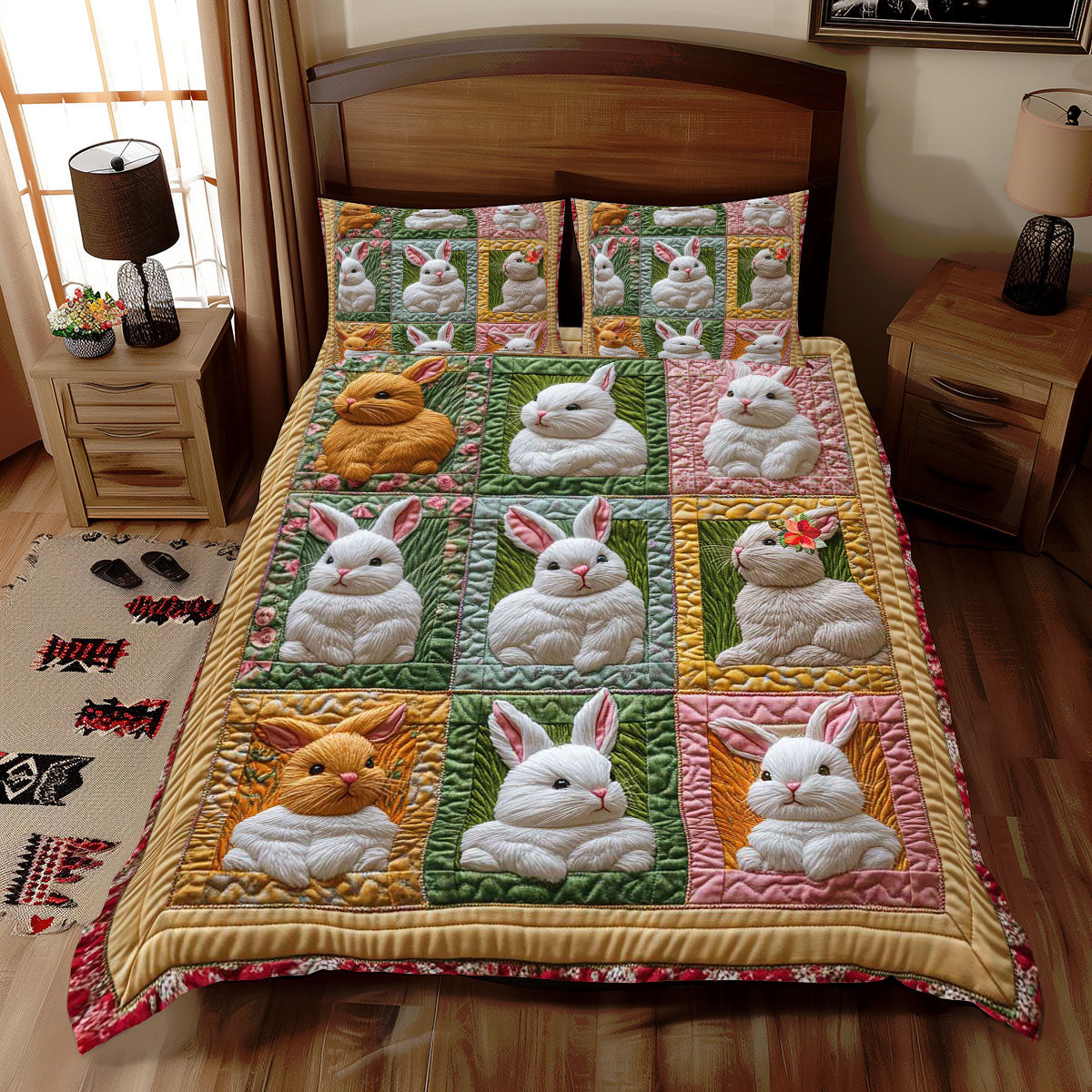 Fluffy Bunny Collection WP2412048CL Duvet Cover Set