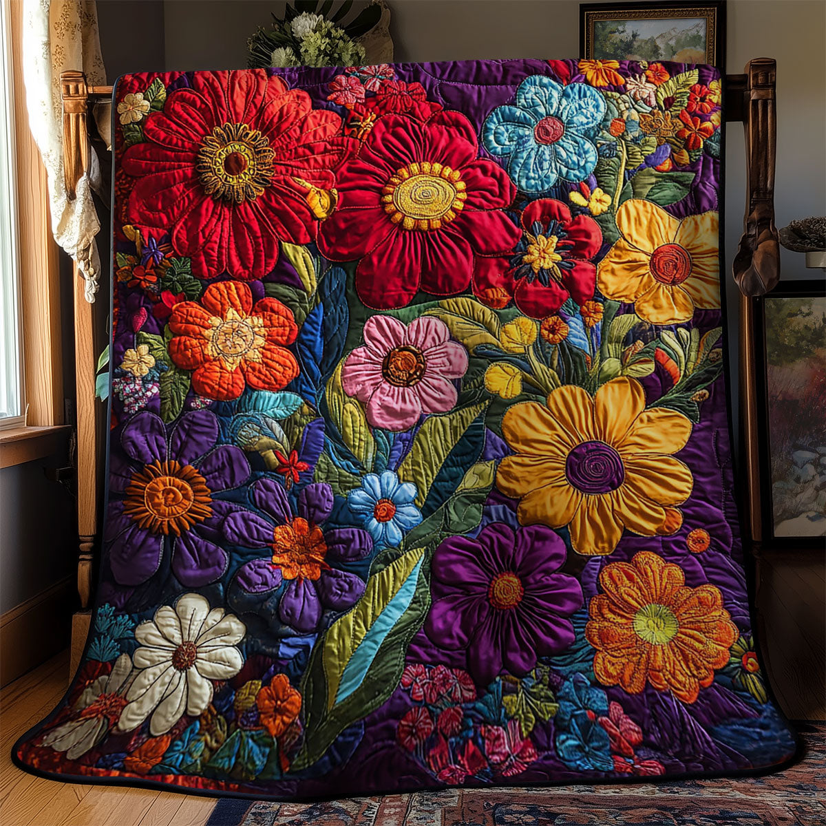 Colorful Flower WY1202084CL Quilt