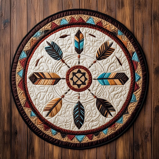 Native Arrow Dance WN1407038CL Quilted Round Mat