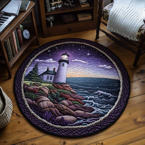 Starry Lighthouse WN0304038CL Quilted Round Mat