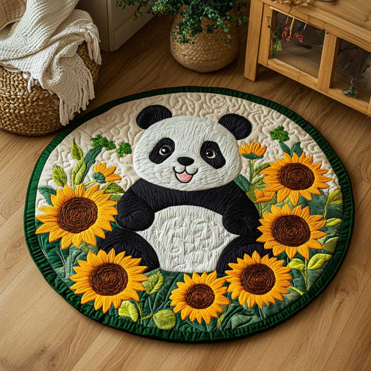 Sunflower Panda WN1903015CL Quilted Round Mat