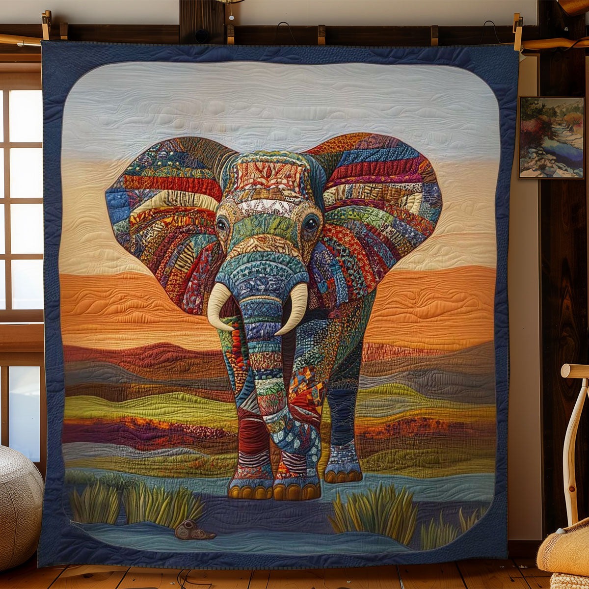 Sacred Elephant Path WN0904027CL Quilt