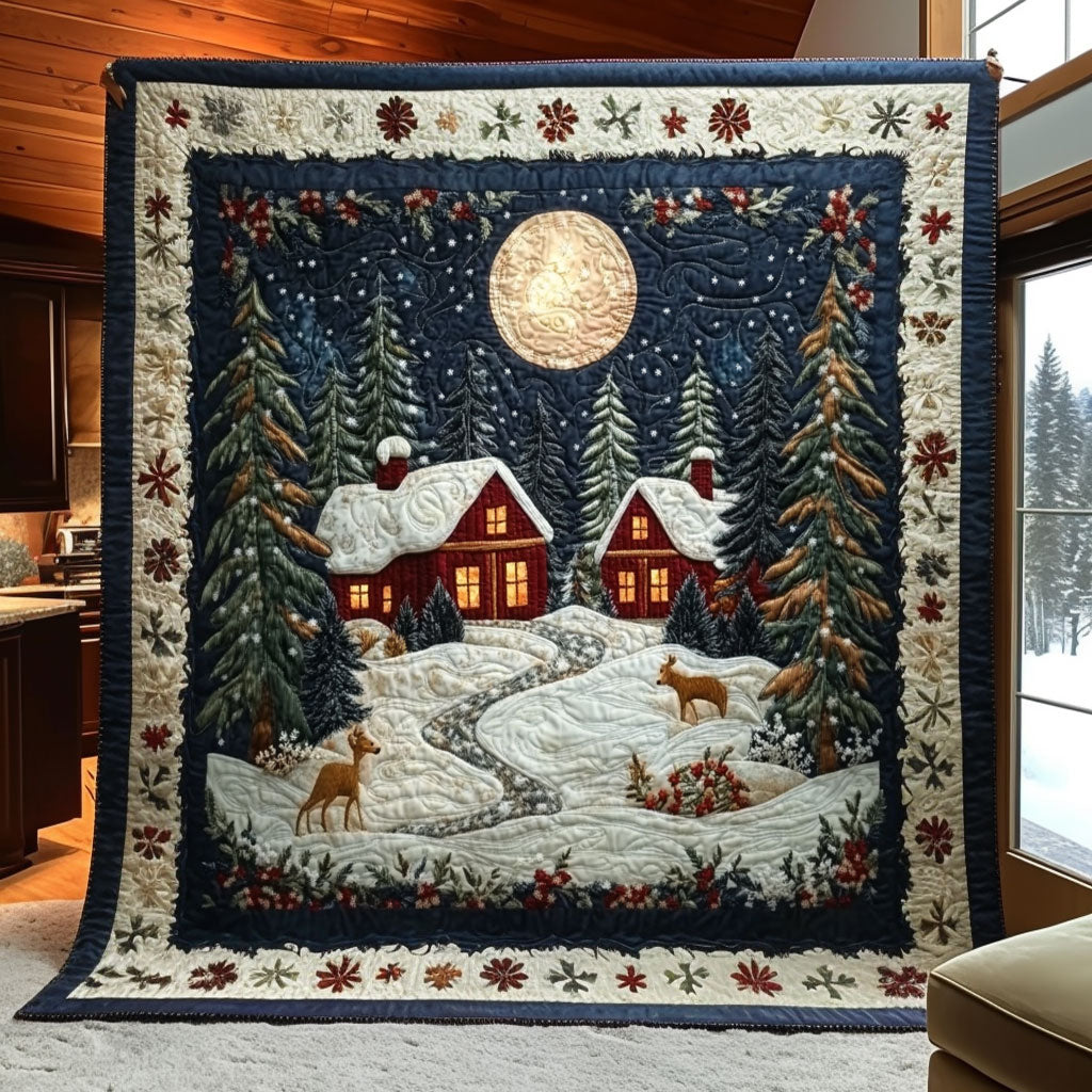 Golden Hearth Forest Cabin WN0110023CL Quilt