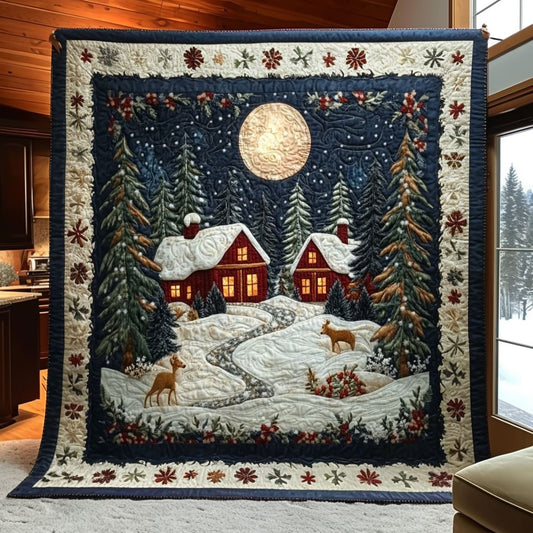 Golden Hearth Forest Cabin WN0110023CL Quilt