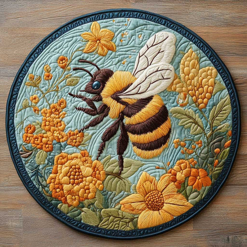 Plump Bee CQ0905017CL Quilted Round Mat