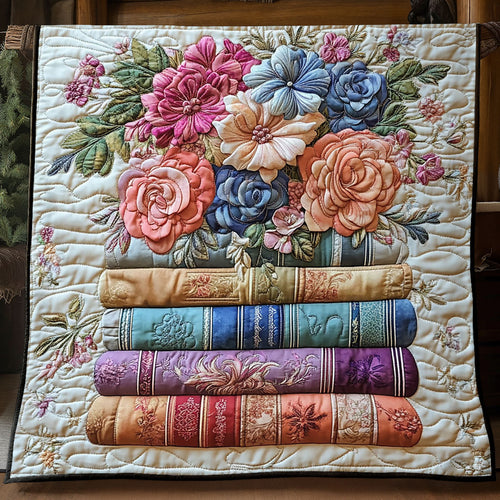 Floral Bookcase WP1905016CL Quilt