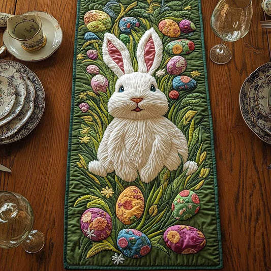 Spring Rabbit Meadow WN2001012CL Quilted Table Runner