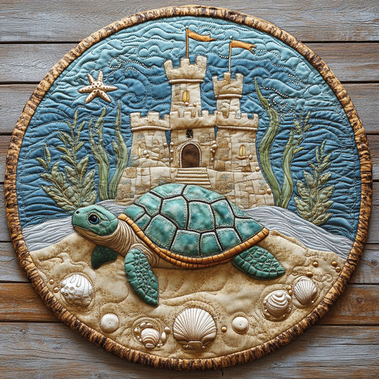 Castle Under The Sea CQ3005017CL Quilted Round Mat