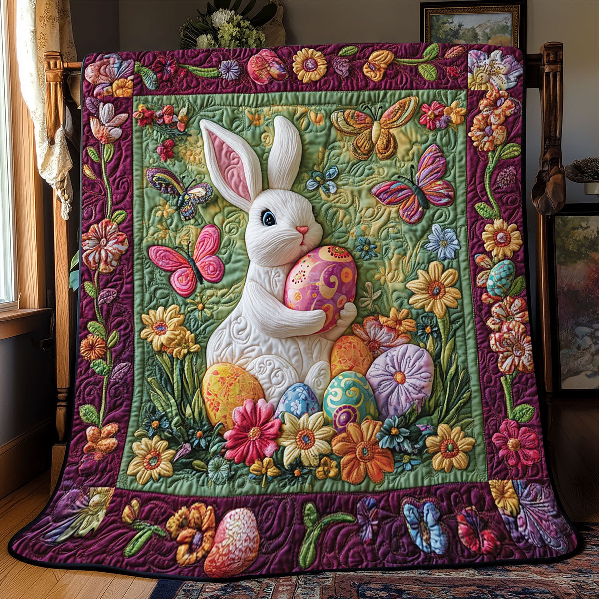 Easter Bunny Meadow WJ1001010CL Quilt