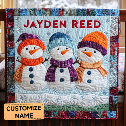 Bundle Of Frost CP3107071CL Personalized Baby Quilt