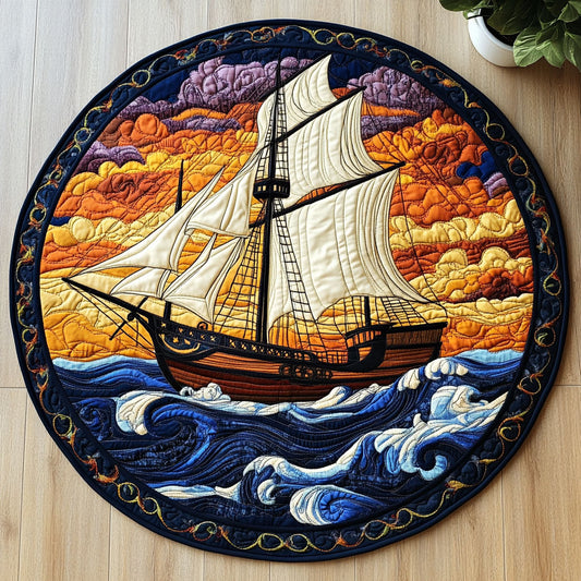 Ocean Sail CW0707037CL Quilted Round Mat