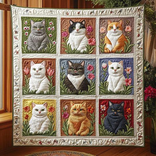 Blooming Whiskers CP0811013CL Quilt