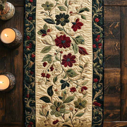 Basic Flower CM1205040CL Quilted Table Runner