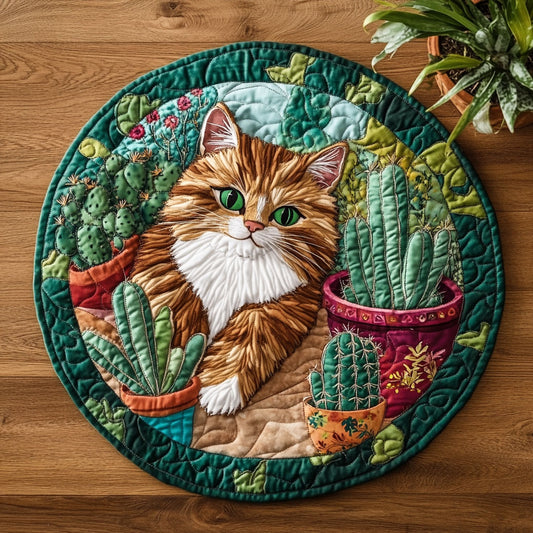 Cactus Cat CM0805001CL Quilted Round Mat