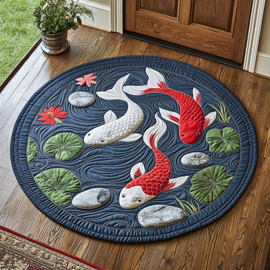 Lotus Tide CP1808104CL Quilted Round Mat