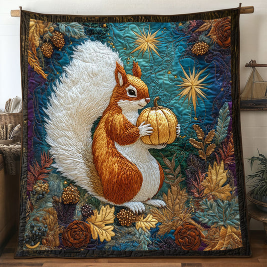 Squirrel In Autumn Ring WN2605047CL Quilt