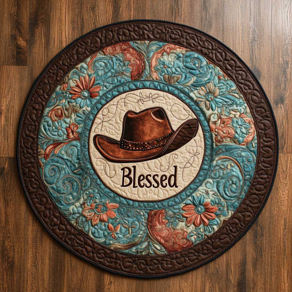 Cowboy Dreamscape WN2005038CL Quilted Round Mat