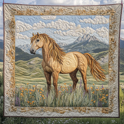 Mustang Horse In Bloom LT0910049CL Quilt
