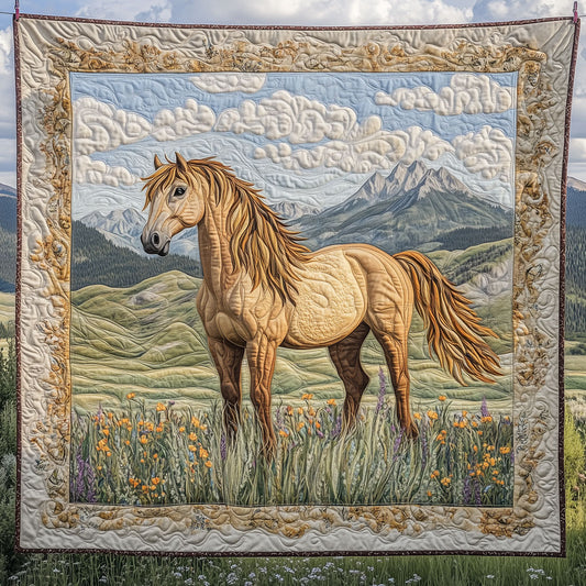 Mustang Horse In Bloom LT0910049CL Quilt