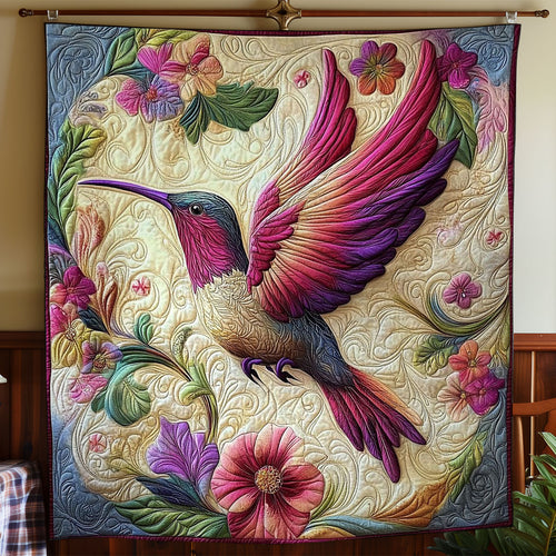Hummingbird Flower CW3004096CL Quilt