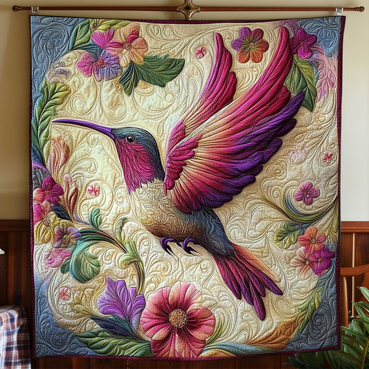 Hummingbird Flower CW3004096CL Quilt