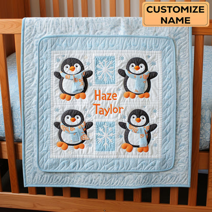 Penguin March WN2807109CL Personalized Baby Quilt