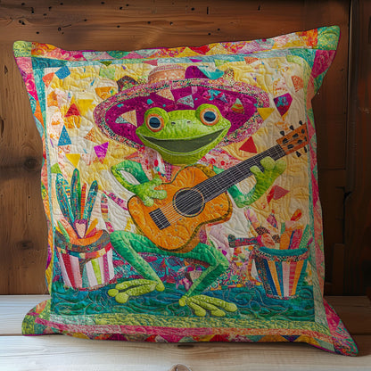 Frog Play Guitar WY1102082CL Quilt Pillow Case