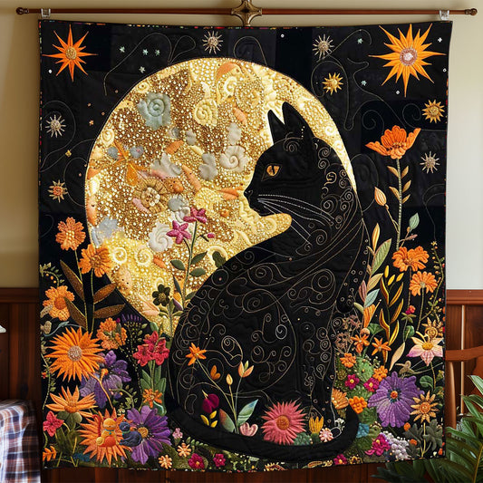 Magical Moonlight Black Cat WP0212025CL Quilt