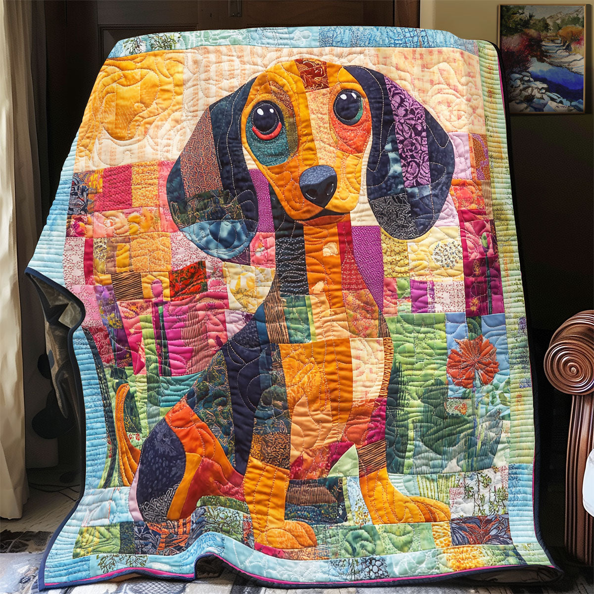 Dog Patchwork YR1101042CL Quilt