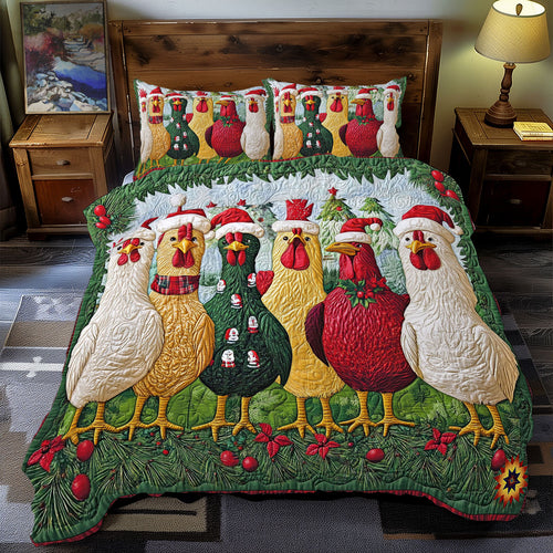 Santa Chicken WY2711066CL Duvet Cover Set