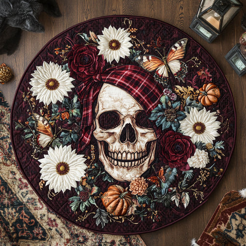 Enchanted Skull WN1308039CL Quilted Round Mat