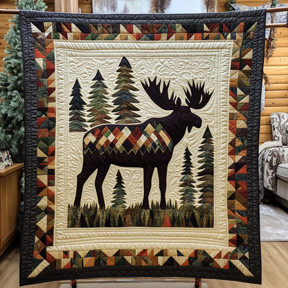 Geometric Moose WY1108017CL Quilt