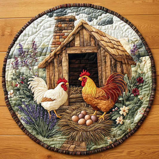 The Quilted Coop CM2504016CL Quilted Round Mat