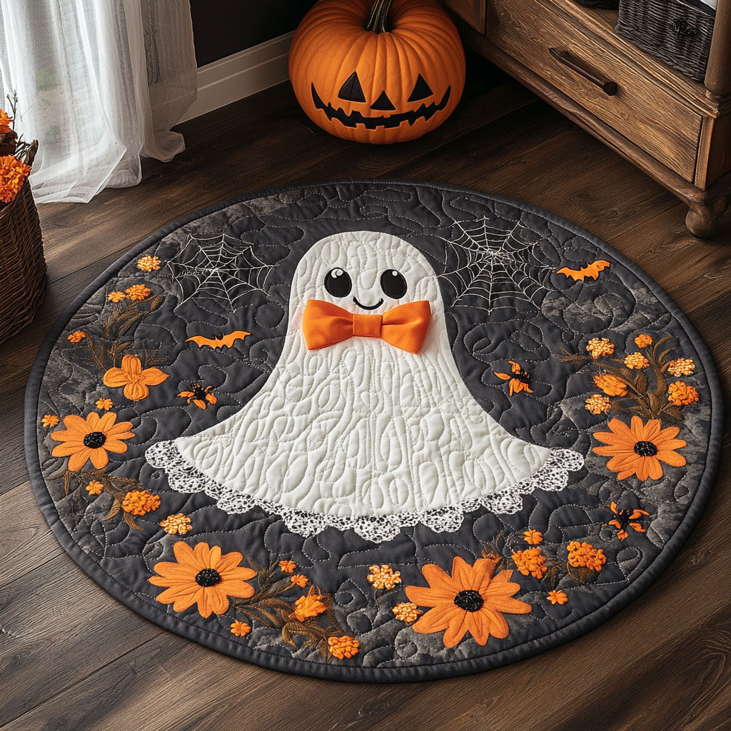 Spooky Smile CW1207038CL Quilted Round Mat