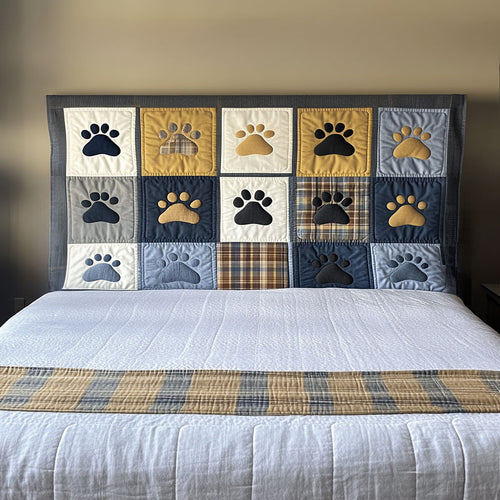 Memory Dog Paw WN1712017CL Quilted Headboard Slipcover