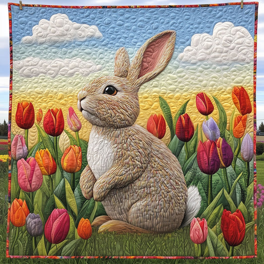 Rabbit Tulip Fields LT1709018CL Quilt