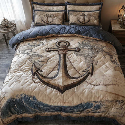 Deep Blue Anchor WN0805057CL Duvet Cover Set
