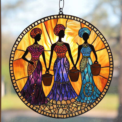 African Women Glow WN0505045CL Suncatcher