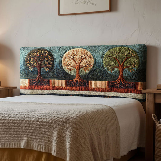 Sacred Tree Of Life WN2012072CL Quilted Headboard Slipcover