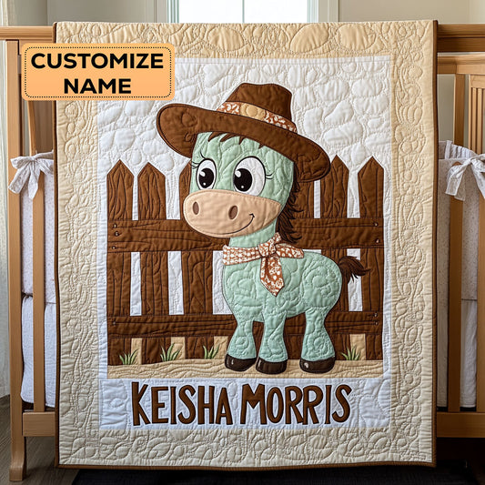 Baby Horse CP1807058CL Personalized Baby Quilt