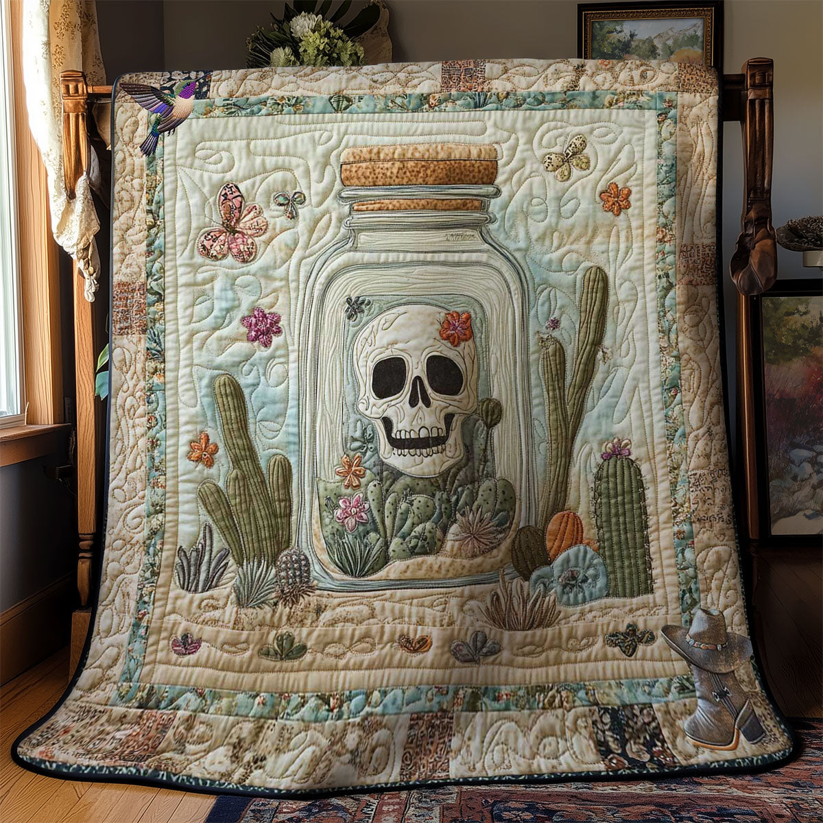 Skull In Glass WN2711033CL Quilt