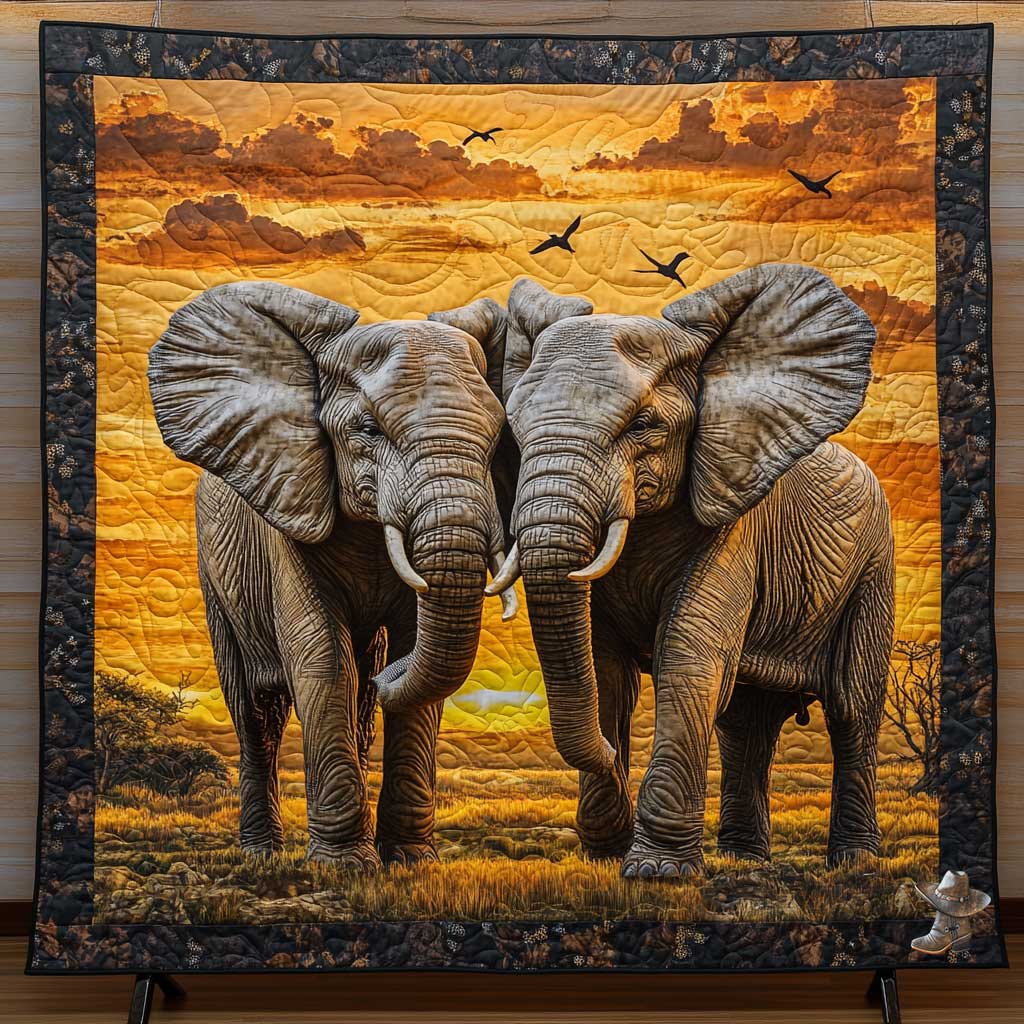 Safari Elephant WP1112024CL Quilt