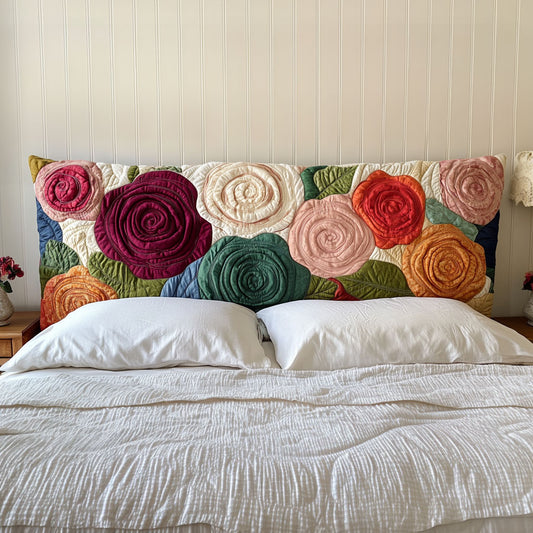 Everlasting Rose Blooms KL0201020CL Quilted Headboard Slipcover