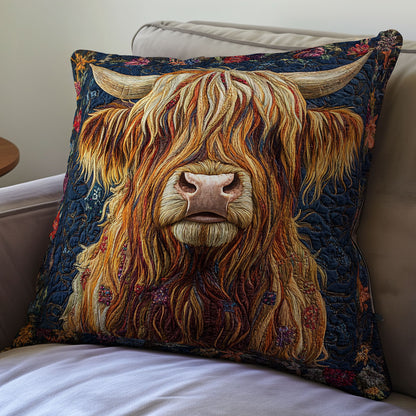 Highland Cow WX0601109CL Quilt Pillow Case