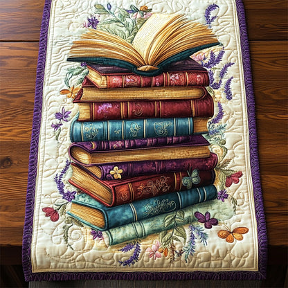 Book In Butterfly Meadow WY2804024CL Quilted Table Runner